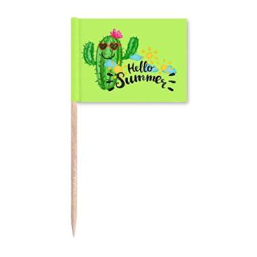 Imagem de Hello Summer Cactus Art Deco Presente Fashion Palito de Dentes Marcadores Decoração de Festa