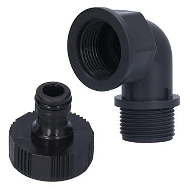 Imagem de Conector de cotovelo de 2 conjuntos, conector de mangueira, adaptador de mangueira adaptável durável, válvula de entrada de água, cotovelo com conector de mamilo para jardim ao ar livre (G1)