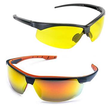 Imagem de Kit 2 Óculos Ciclismo Bike Mtb Esportivo Espelhado + Noturno