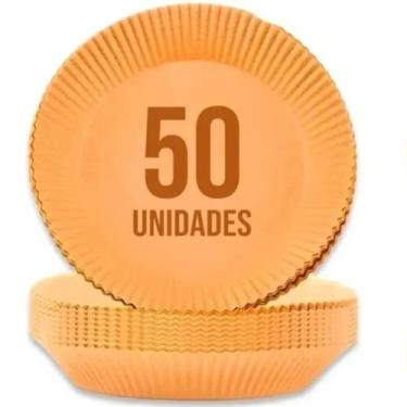 Imagem de Forro de Papel Forma Antiaderente Cesto Protetor Para Airfryer Descartável Kit 50 Unidades