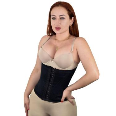 Imagem de Cinta Modeladora Feminina 3 Fechos Reforçados  16 Barbatanas A Queridinha das Famosas