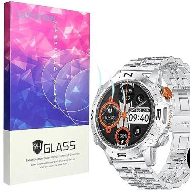Imagem de Compatível com LIGE Smart Watch, película protetora de tela de vidro temperado Lamshaw 9H compatível com relógio inteligente LIGE ST19 de 1,43 polegadas (pacote com 3)
