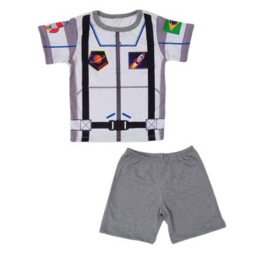 Imagem de Conjunto Infantil Temático Fantasia Astronauta Camiseta e Short