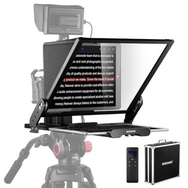 Imagem de NEEWER Teleprompter X17 II com controle remoto/aplicativo RT113, divisor de feixe HD de 43.2 cm, moldura de metal, suporte de câmera atualizado, placa QR compatível com iPad iPhone Manfrotto 501PL,