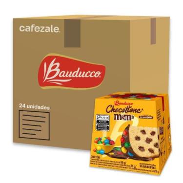 Imagem de Chocotone Bauducco Kit 24 Mini Panetones M&Ms Chocolate 80G