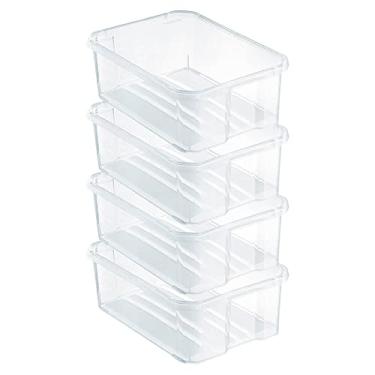 Imagem de Kit 2 Caixa Organizadora De Sapatos Média Para Closet Transparente