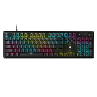 Imagem de Teclado gamer mecânico CORSAIR K70 CORE RGB - Teclas lineares CORSAIR Red - Amortecimento de som - Botão giratório - Placa superior em alumínio - Armazenamento integrado - Layout ABNT2