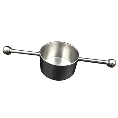 Imagem de Conjunto de 5 copos de liquidificador de coquetel de aço inoxidável de 30 ml - ferramenta de barman com balança, copo medidor de metal para misturar bebidas em bar, casa e cafeterias