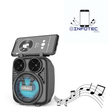 Imagem de Som Bluetooth Caixinha Longa Duração Alta Grave E Agudo - KIMISO
