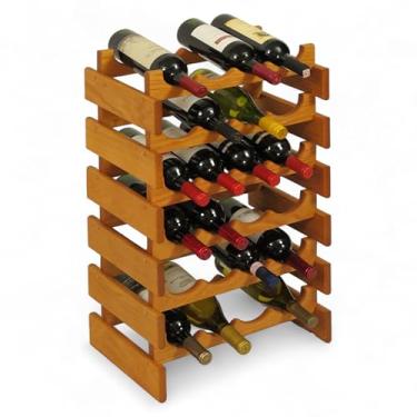 Imagem de Wooden Mallet Estante de vinho Dakota 24 garrafas, carvalho médio