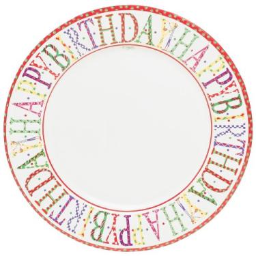 Imagem de Pratos de jantar de papel de aniversário Entertaining with Caspari, conjunto de 8