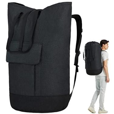 Imagem de Mochila de lavanderia 115L, sacos de lavanderia resistentes com alças de ombro, bolsa de roupas sujas para dormitório universitário essenciais, mochila de cesto para viagem, lavanderia, apartamento,