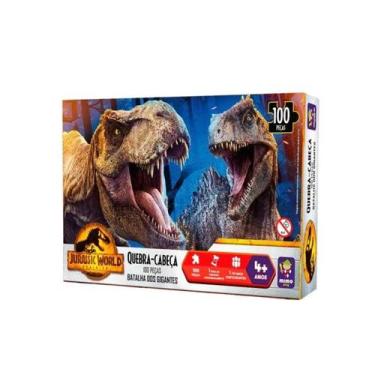 Imagem de Quebra-cabeça Jurassic Park Batalha dos Gigantes 100 Peças - Mimo Brin