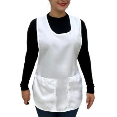 Imagem de Avental Bata Frente e Costas com dois bolsos Frontal kit 10 peças - Ar