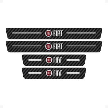 Imagem de Soleira Da Porta Compatível Linha Fiat Fibra De Carbono - SPORTINOX