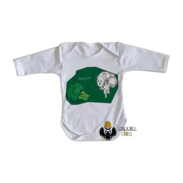 Imagem de body nenê criança roupa bebê manga longa Brócolis Ghost - Empório Dutr