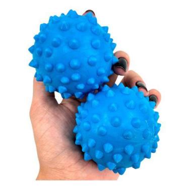 Imagem de Kit 2 Brinquedo Cachorro Bolinha Maciça E Cravo 60mm - Supri Pets, Azu