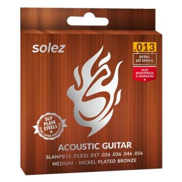 Imagem de Encordoamento Violão Aço 013 Solez Nickel Plated Bronze DLP SLANPB13