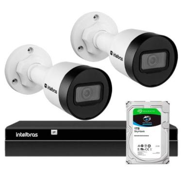 Imagem de Kit 2 Câmeras IP Intelbras HD 720p VIPc 1230 B 3,6mm Bullet IP67 + NVD