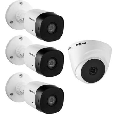 Imagem de Kit 4 Câmeras 1120B e 1120D VHD 720p 20m Intelbras App Cel