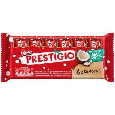 Imagem de Bombom Prestígio Nestlé Chocolate ao Leite com  - Coco Recheado 114g 6