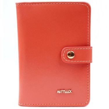 Imagem de Carteira Feminina em Couro Artlux 8015, Coral