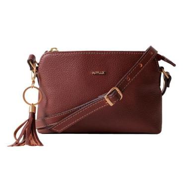 Imagem de Bolsa Transversal Couro Artlux 9045, Pinhão