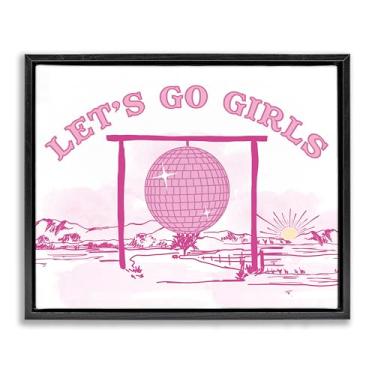 Imagem de Stupell Industries Go Girls Western Disco Emoldurado Tela de Parede Design de Parede por Daniela Santiago, Moldura Flutuante Preta, 53 x 43 cm