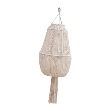 Imagem de Ｂｅｓｇａ Abajur boêmio de lâmpadas, capa de luz pendente suspensa boho, decoração, moderno, abajur macrame, feito à mão para banheiro, Style a