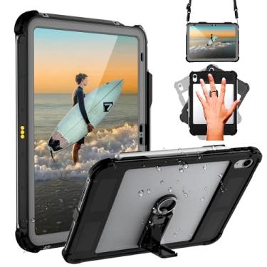 Imagem de MRUOZRUI Capa à prova d'água para Apple iPad 11 2025 10ª geração de 10 polegadas, compartimento embutido para Apple Pencil, protetor de tela da câmera, compatível com teclado mágico, capa protetora de