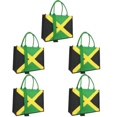 Imagem de VOARYISA Bolsa feminina de lona impermeável com fita de praia Jamaican Reggae Party Bag, Jamaica - 5 peças, One Size