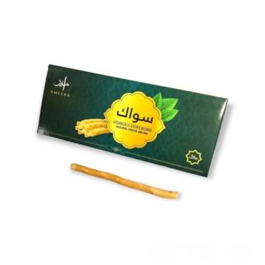 Imagem de Ameerr Miswak Stick para dentes orgânico | Kit de clareamento de escova de dentes natural | Bastão Siwak de qualidade premium | Palitos de mastigar naturais | Meswak único | Bastão de escova de dentes