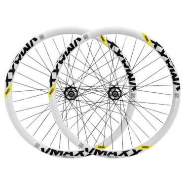 Imagem de Par de Rodas Aro 26 Vzan Vmaxx LT F. Disco Cubo Rolamentado, Branco, P