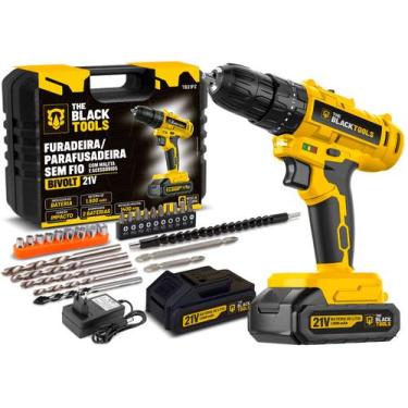 Imagem de Parafusadeira E Furadeira De Impacto 3/8 The Black Tools Tb21-pz Com 2