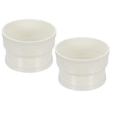 Imagem de PATIKIL Redutor de duto de 20,32 cm a 17,8 cm, adaptador aumentador de tubo de PVC para dutos de tubo de fluxo de ar para dutos de ventilação DWV (dreno, resíduos e ventilação), branco