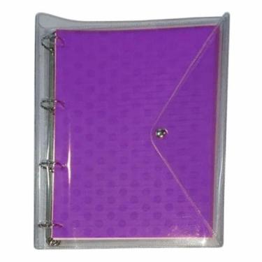 Imagem de Caderno Argolado Universitário 96 Folhas Poá Cristal Lilás - Tilibra