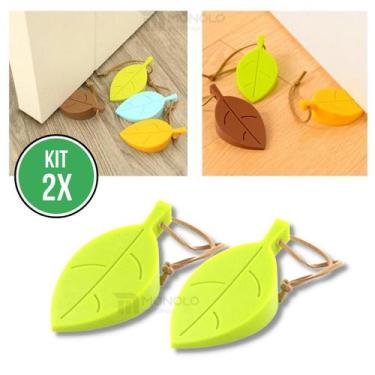 Imagem de Kit c/ 2 Peso Porta Protetor Prendedor Aparador Silicone Verde - Monol