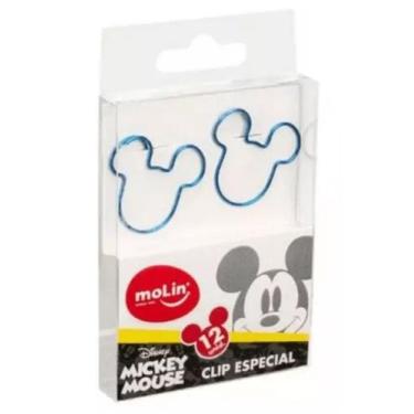 Imagem de Clips P/ Papel Mickey Molin Escolar Prendedor De Papel 12 Un