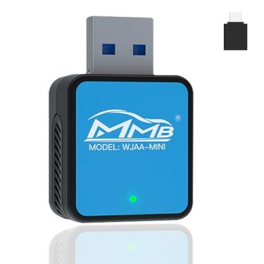 Imagem de MMB Mini adaptador sem fio CarPlay Android Auto Dongle USB, Plug & Play, converte CarPlay original com fio para CarPlay sem fio, para carros 2017-2025 com CarPlay com fio de fábrica | Android Auto