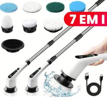 Imagem de Esfregão Elétrico 9 Em 1 Mop Escova De Limpeza 360 Giratoria - ESFREGA