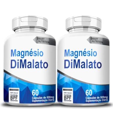 Imagem de 2x Magnésio Dimalato, 60 Cápsulas de 500mg, Suplemento 100% Natural para Saúde Muscular e Óssea