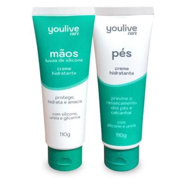 Imagem de Creme Hidratante Mãos e Pés youlive, KIT (1 creme para mãos + 1 creme 
