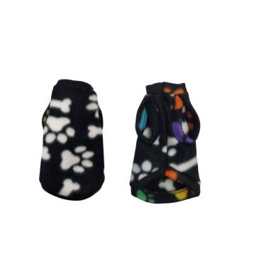 Imagem de Roupinha De Cachorro Filhote - Preto Patinhas