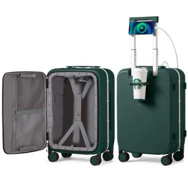 Imagem de Carry On Luggage mixi Hard Shell com carregador de telefone Cup de 20 
