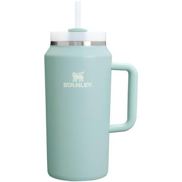 Imagem de STANLEY Copo Quencher H2.0 com alça e canudo 1,8 g | Tampa Flowstate de 3 posições | Grande capacidade para viagens e esportes | Copo de aço inoxidável isolado | Livre de BPA | Espuma do mar