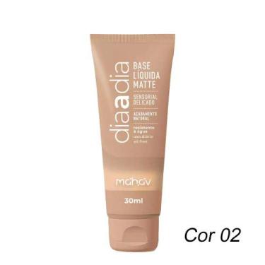 Imagem de Base líquida Matte Dia a Dia Cor 02 Cobertura Natural 30ml Mahav