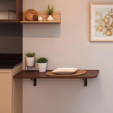 Imagem de Mesa Funcional Retrátil 70x30 Ideal para Cozinha ou Escritório - Macla