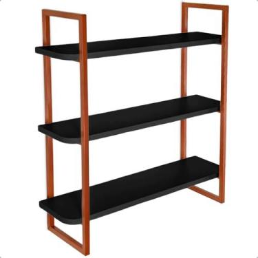 Imagem de Prateleira Tripla Nicho Alba Modelo Industrial Decoração Casa 60x15 - 