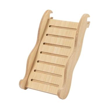 Imagem de WeiLaiKeQi Escada de madeira para hamster, gaiola para coelhos, rampa suspensa, ponte para hamster anão, ponte de escada, acessórios para gaiola de ratos, S