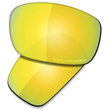 Imagem de SAUCER Lentes de reposição premium e kits de borracha para óculos de sol Oakley X Squared OO6011 de alta definição - ouro 24K polarizado
